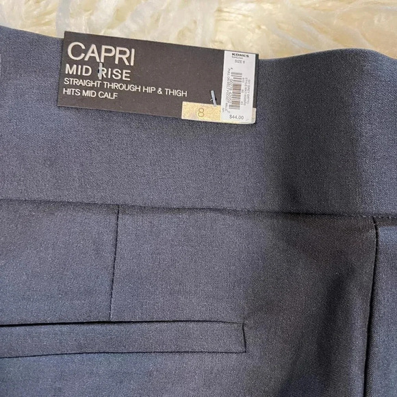 NWT, Apartment 9, Pull-on Cropped Pant,  Midrise Capri, Woman’s size 8 - Picture 5 of 6